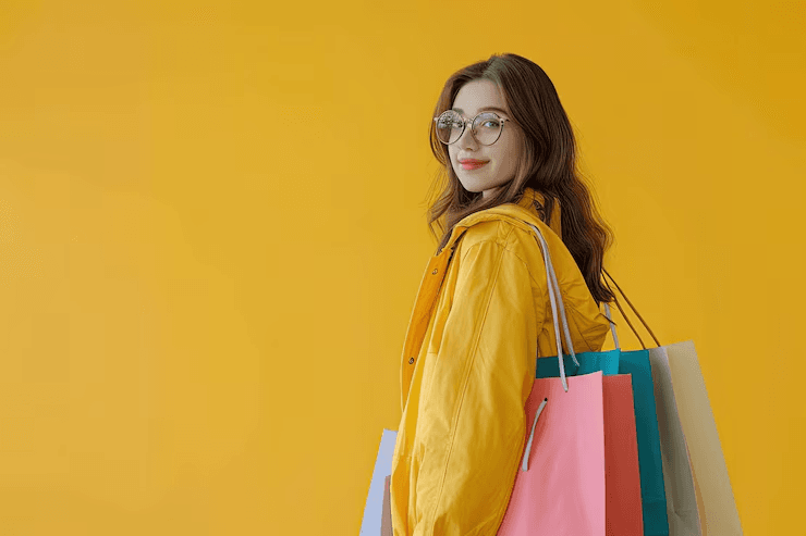 Woman with shopping bags